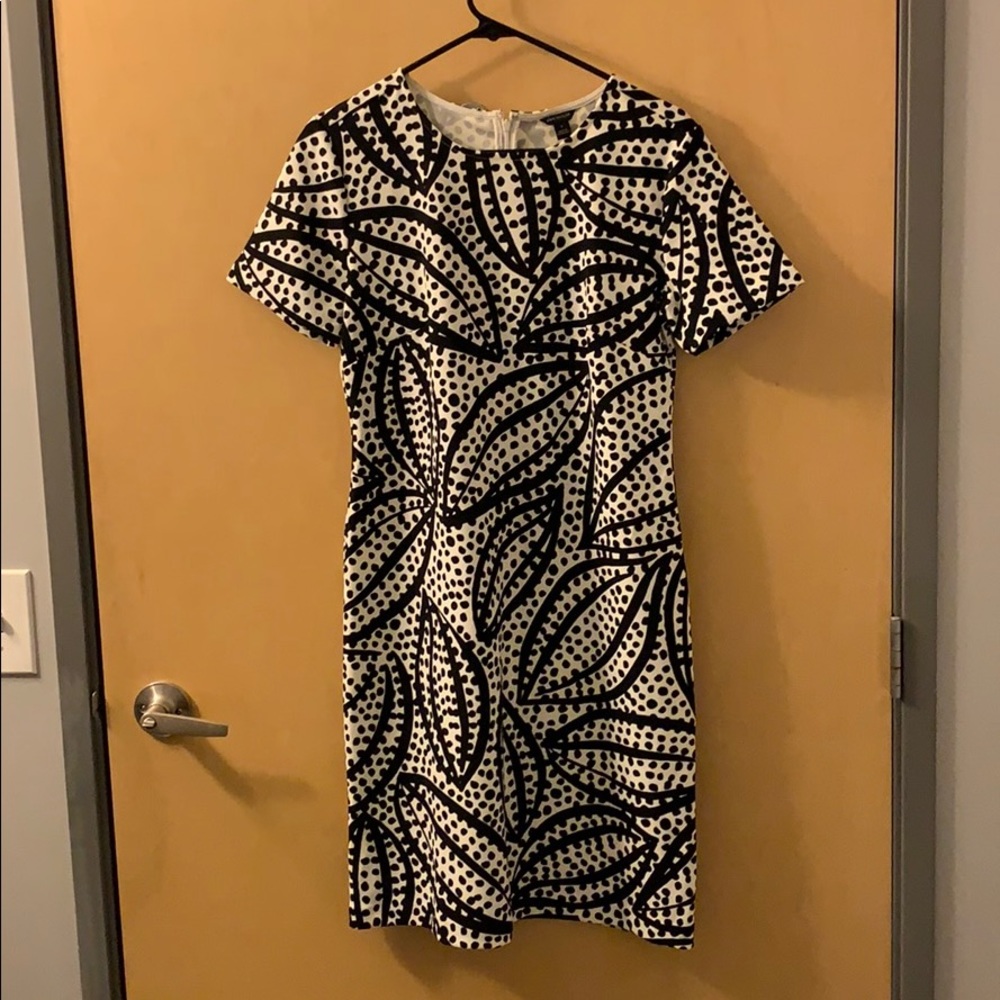 Ann Taylor black and white dress